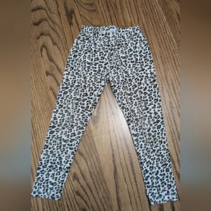 The Children's Place Kids Leopard Print Leggings - Black and White
